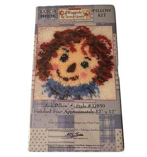New Raggedy Ann And Andy Latch Hook Pillow Kit 12“ X 12“ Style #37851